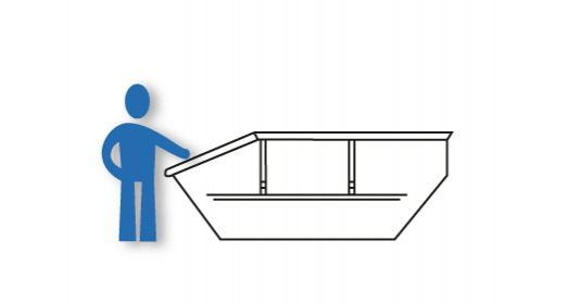 Absetzmulde 6m³ mit Klappe